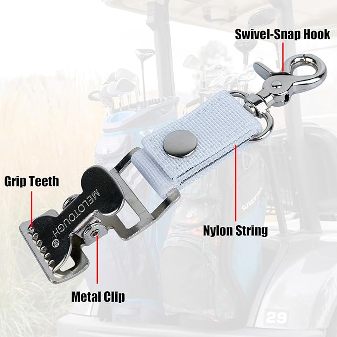 MELOTOUGH Golf Glove Clip Work Gloves Belt Clips with Alligator Clips for Work Glove Holder Construction Gloves Golf Accessories
