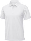 KEFITEVD Men's Polo Shirts Short Sleeve Moisture Wicking Dry Fit Performance Collar Golf Athletic Casual T-Shirt