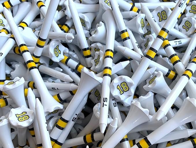 TRUESTRIKE Premium USA Golf Tees – 100-Pack Durable 3¼" / 2¾" Plastic Tees – Made in USA – Perfect Holiday Golf Gift