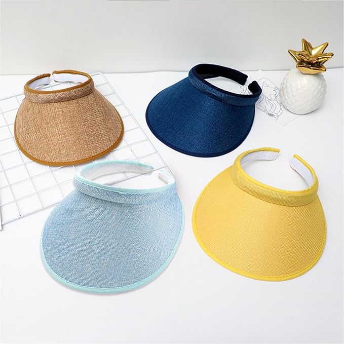 Cloth Covered Slip-On Visor for Women, Adjustable Cap Sports Sun Visors for Men