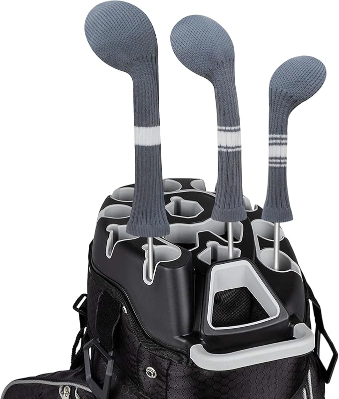 LeFeng 3Pcs Golf Club Covers, Knitted Golf Club Covers for 460cc Driver Fairway Woods and Hybrid