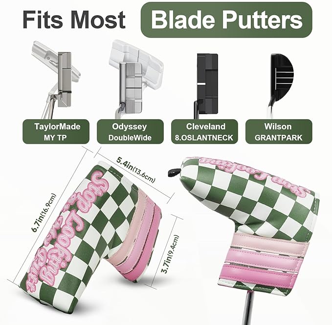 Craftsman Golf Club Cover Golf Head Cover for Driver Fairway Hybrid/Utility Woods Headcover Set Putter Head Cover for Mallet Blade DF3