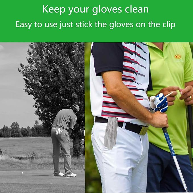 LORDSTAR Golf Glove Holder- Stainless Steel Hook Golf Money Clip，Golf Gifts for Women and Men,Golf Accessories