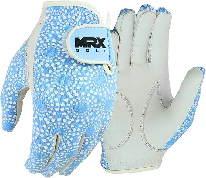 MRX Women Golf Glove Left Handed Golf Gloves Sweat Resistant Soft Cabretta Leather Regular Fit Women Golfer Glove