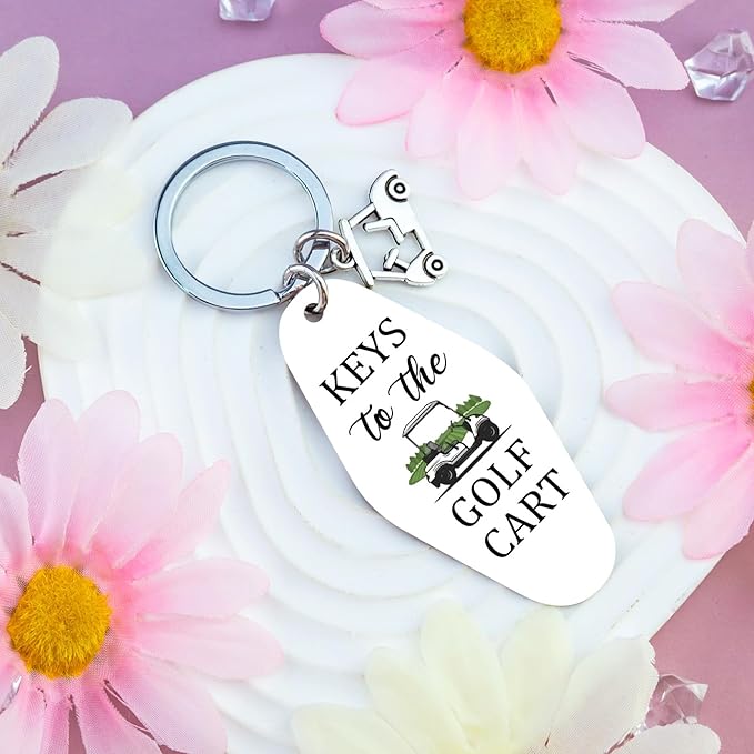 Golf Keychain Stuff Gifts for Golfers Keys To The Golf Cart Accessories for Women Golfing Accessories for Men Daddy Boss Uncle Funny Golfer Gifts Christmas Stocking Stuffer Gift Ideas