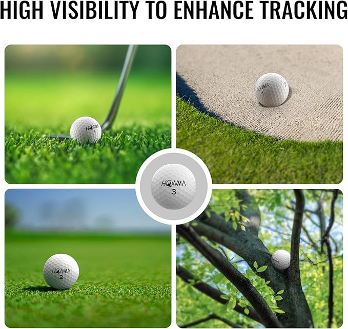 Honma 24X4 Golf Balls, 4-Layer Tour-Grade Golfballs,Precision Spin Control,Increased Distance with Soft Feel,Perfect for Men Women Beginner Amateur Golfer