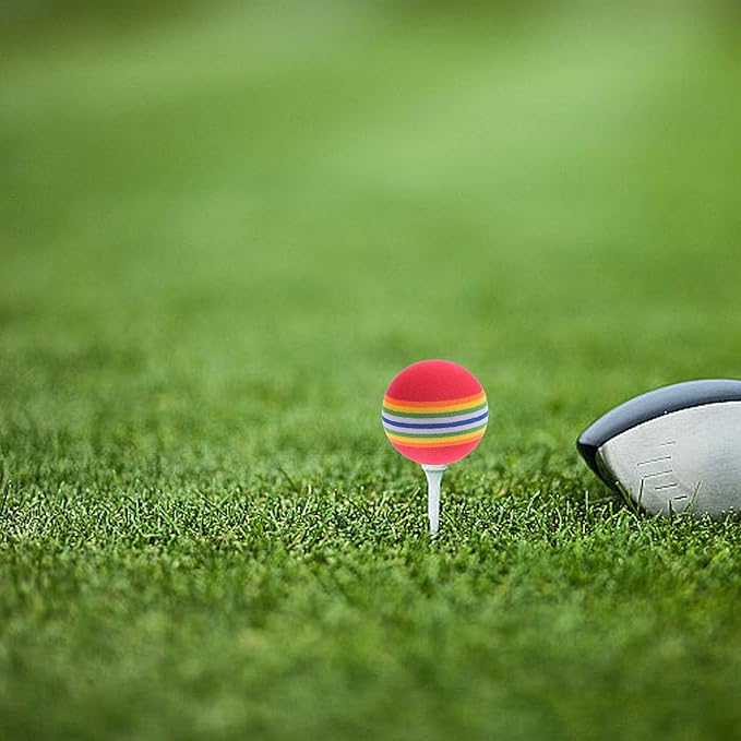 20Pcs Rainbow EVA Golf Training Balls Soft Practice Balls for Indoor Outdoor Golf Swing Training