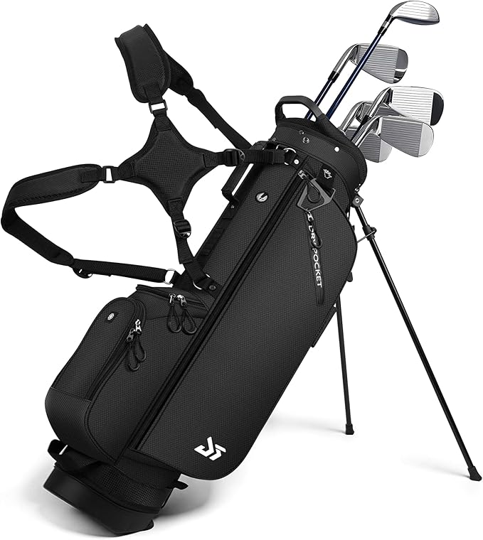 Golf Stand Bag – 2025 Upgraded Version with Cooler Pocket, Glove Patch & Tee Holder, Lightweight Sunday Golf Bag for Men & Women