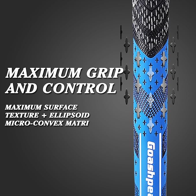 Cross Cord Golf Grips 13 Pack with Golf Grip Kit，Premium Hybrid, Anti-Slip Golf Club Grips, High Feedback & All Weather Performance Golf Grips