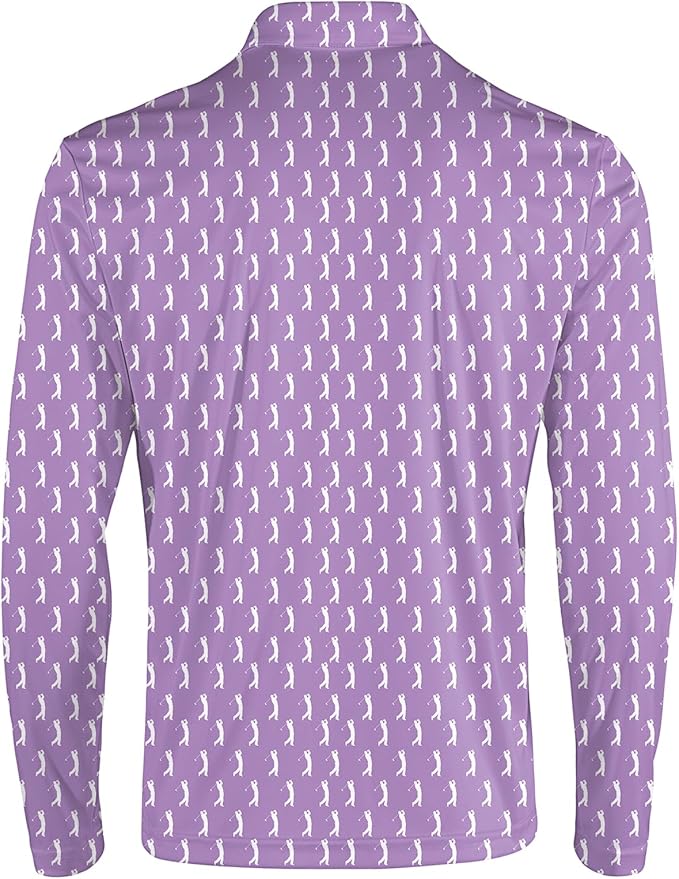 Men's Long Sleeve Golf Shirt Quick Dry 3 Button Work Fishing Outdoor Casual Collar Shirt