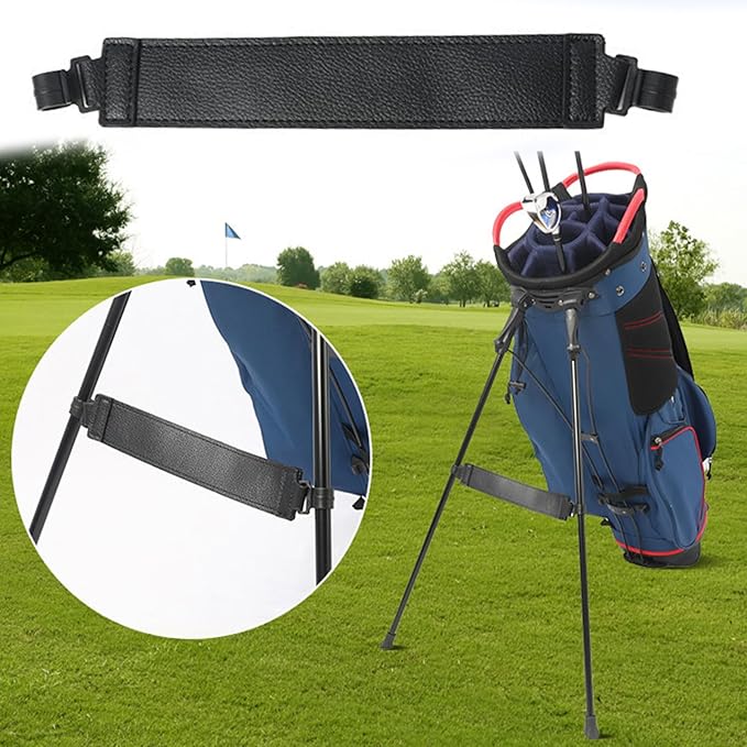 Golfs Stand Bag Leg Holder Adjustable Leg Stabilizer Strap Attachment Easy to Use Golf Bag Bracket Pedestal Adjuster