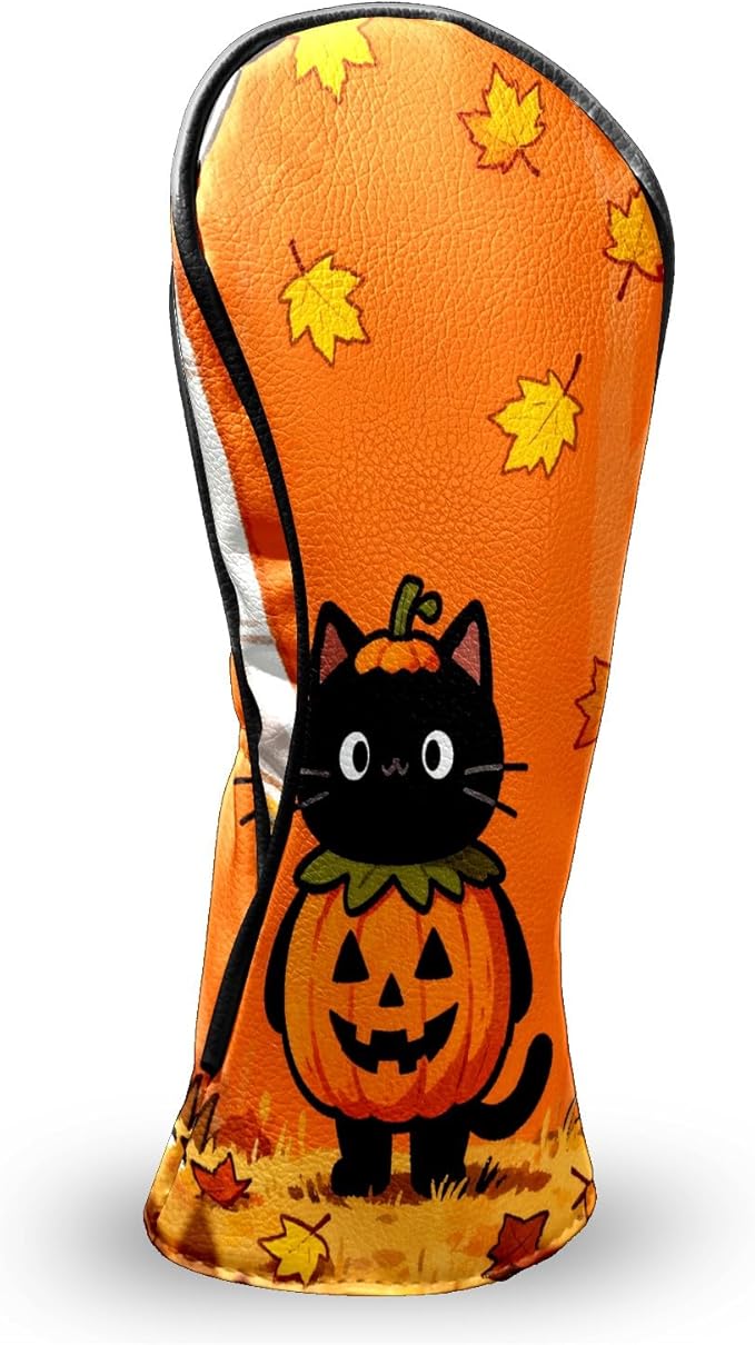 Golf Head Covers Leather Driver Headcover, Premium Golf Club Covers with Anti-Scratch Lining 1/3/5 Wood Head Covers for Golf Clubs for Women Men