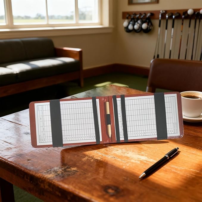 Golf Card Holder - Portable Score Display,Golf Card Holder Notebook | for Practice Training Indoor Home Backyard Sports Club Recreation Competition Entertainment Simulation