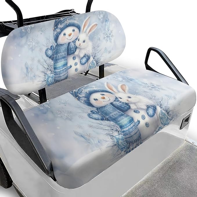 Fashion Print Golf Cart Seat Covers 2 Passenger Golf Cart Backrest Cover Golf Cart Seat Towel Gift for Friends