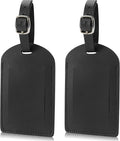 Ringsun Genuine Leather Luggage Tag for Suitcases ID Tags Bag Tags for Luggage (2 Pack)
