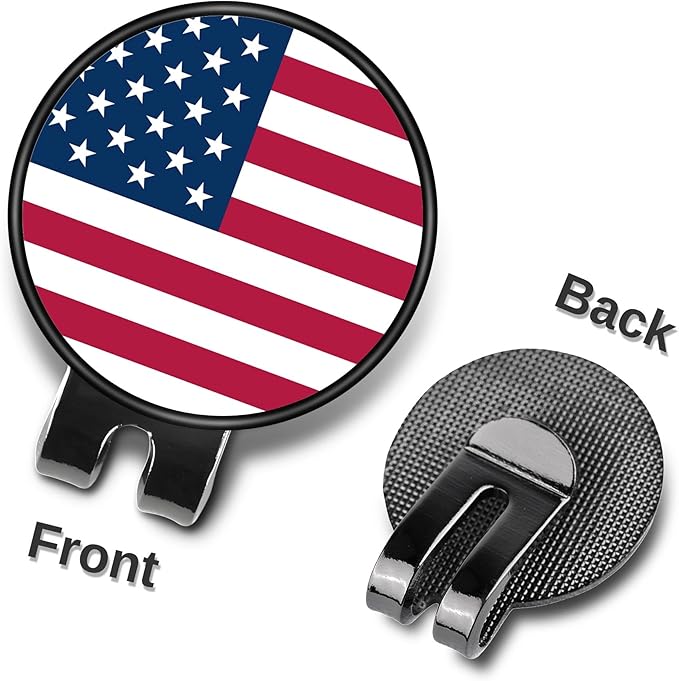 Custom Golf Ball Markers with Magnetic Hat Clip - Personalized Ball Marker Hat Clip with 1" Diameter Ball Marker Customized with Your Photo Logo Text Name