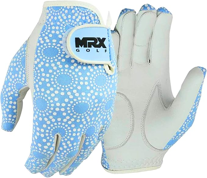 MRX Women Golf Glove Left Handed Golf Gloves Sweat Resistant Soft Cabretta Leather Regular Fit Women Golfer Glove