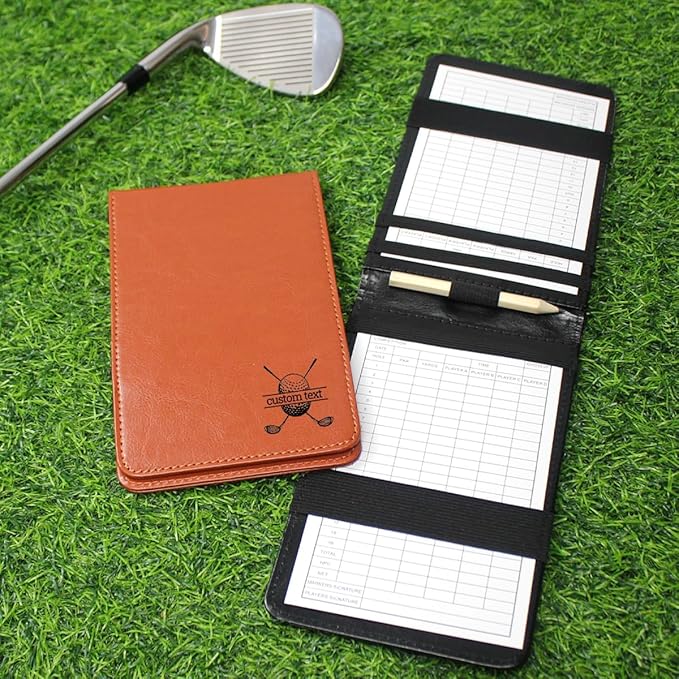Personalized Golf Scorecard Holder – Custom Golf Score Card Cover with Pen Loop, Durable Lightweight Golf Accessory, Perfect Golf Gift for Men, Youth & Coaches