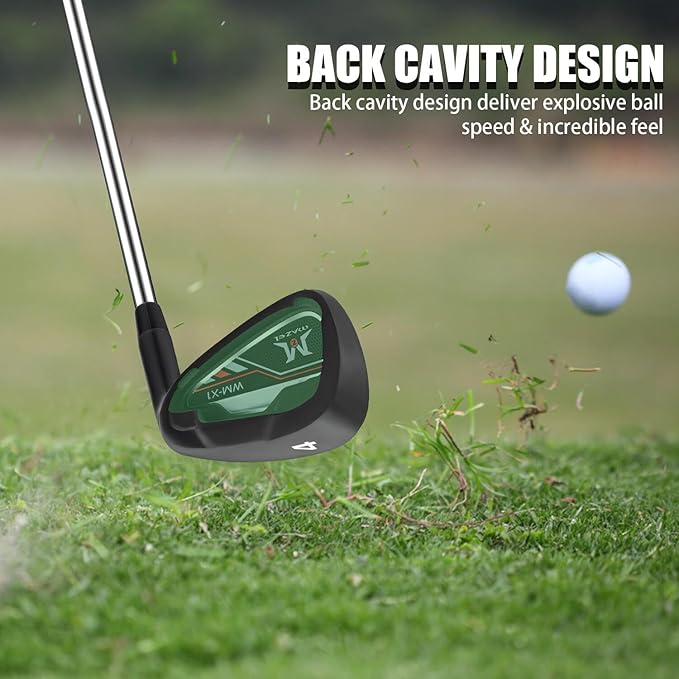 MAZEL WM-X1/2 Individual Men Golf Club Irons 1,2,3,4,5,6,7,8,9,Pitching Wedge,Approach Wedge,Sand Wedge with Graphite/Steel Shafts for Right Handed