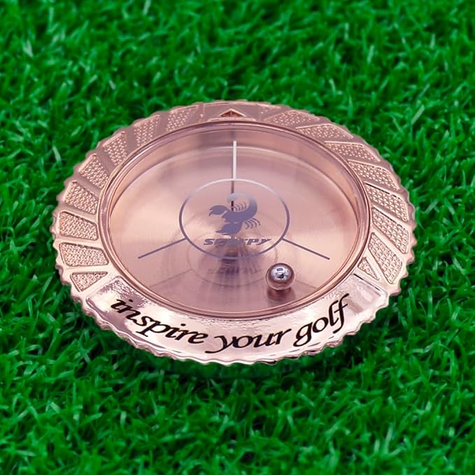 scorpy Golf Level Ball Marker with Metal Bead and Hat Clip, High Precision Putting Green Reading Aid Golf Accessories, Precision Alignment Tool for Perfect Putts