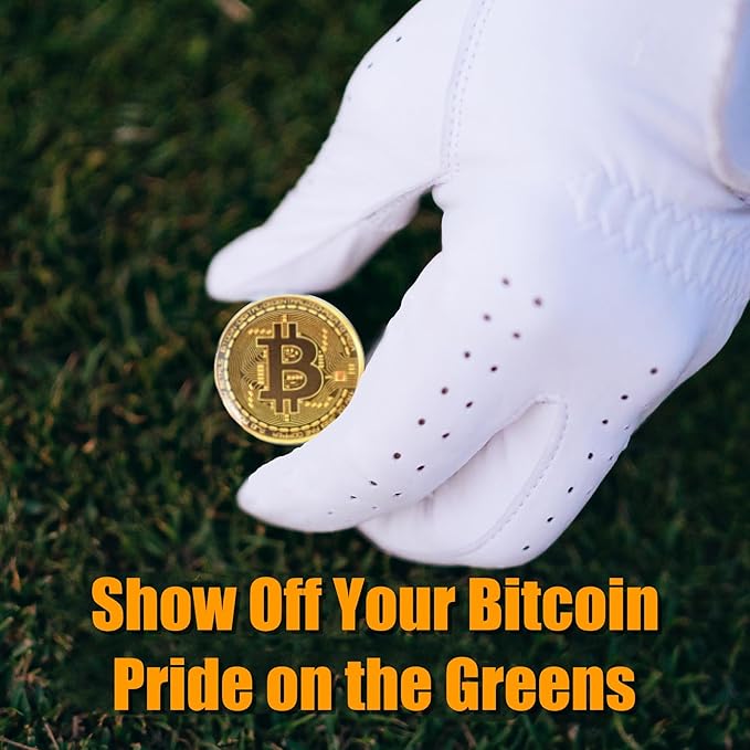 Bitcoin Golf Ball Markers Value Pack - Works with Most Hat Magnetic Clips and Divot Repair Tools Men and Women Golf Gift Accessories Funny Ball Mark Bulk Lot