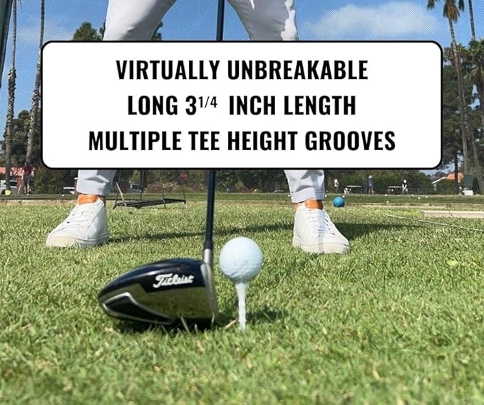 AIRGLO Pro T1 Unbreakable Golf Tees, Premium Plastic Golf Tees