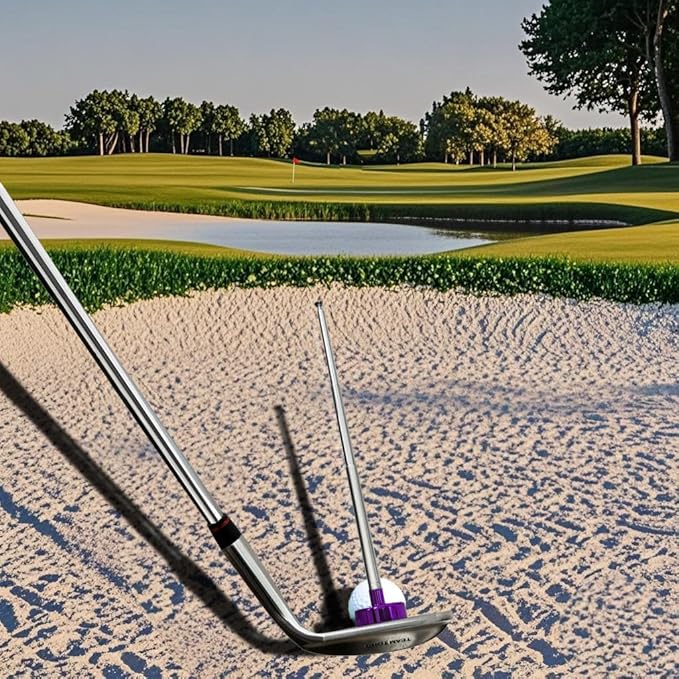 Golf Alignment Rods, 7 Length Adjustments - Golf Alignment Stick Corrector Lie Angle Tool, Golf Swing Training Aids Aiming Stick - Golf Club Face Aim, Visualize and Align Your Golf Shot