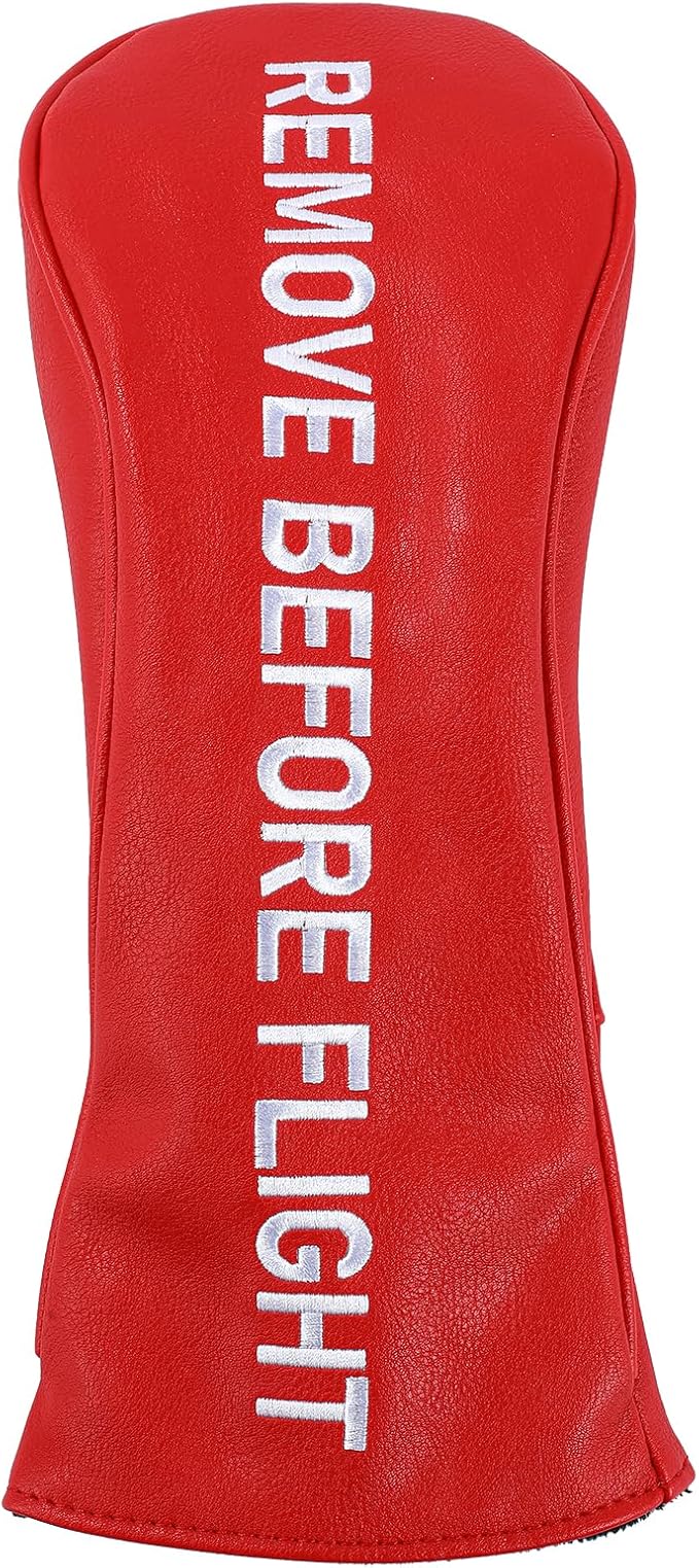 Golf Club Covers, Leather Driver Headcover, Fairway Wood, 3 Wood, Hybrid, Fits Mallet Blade Putter Head Covers, Alignment Stick Cover, Headcovers Set