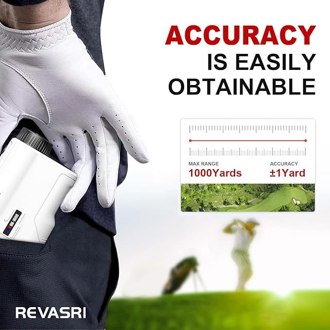 REVASRI Golf Rangefinder with Slope and Pin Lock Vibration, External Slope Switch for Golf Tournament Legal, Rangefinders with Rechargeable Battery 600/1000YDS Laser Range Finder