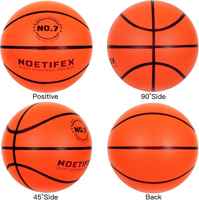 Upgraded 580g Weighted Silent Basketball, High-Density Quiet Indoor Training Ball with Gift Box, Real Bounce Soft Material, Ideal for Home & Apartment Dribbling Practice