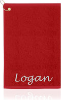 Personalized Passion Golf Towel with Embroidered Name - 16"x26" Customized Golf Towels with Clip - Soft and Highly Absorbent Plush Velour - Easily Wipes Away Sweat & Dirt - Gift for Golfers - Burgundy