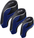 Andux Golf Club Driver Wood Head Covers with Hook & Loop Set of 3