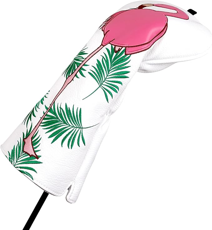 Craftsman Golf Flamingo White Golf Driver Fairway Wood Hybrid Putter Headcover Head Cover