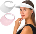 2 Pack Visor Women Men Sun Hat Clip On Visors Adjustable Sport Wide Brim Cap
