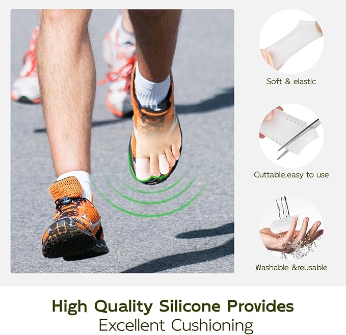 Bukihome 16 PCS Toe Protectors, Silicone Toe Caps Toe Sleeve Protectors, Prevent Pain Relief for Corns, Blisters and Ingrown Toenails，Great for Running, Walking, Stop Toe Pain(4L+8M+4S)[Upgrade]
