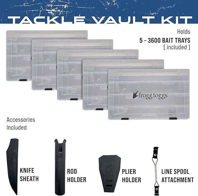 FROGG TOGGS EVA Tackle Vault, Lightweight, Customizable Fishing Tackle Bag