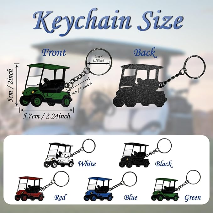Golf Cart accessories Keychain，Keys To The Golf Cart Accessories Retro Metal Keychains for Golf Lovers Players