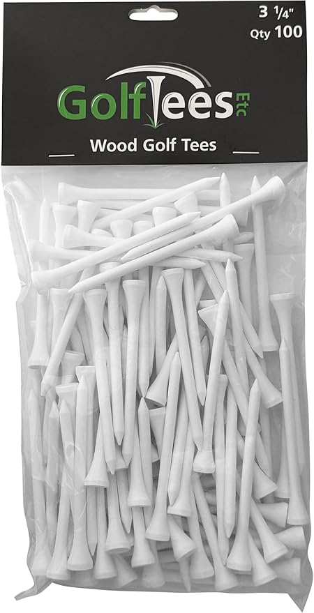 Wood Golf Tees - Standard Golf Tees for Men and Women
