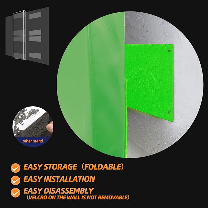 PROGOAL Gym Wall Paddings Basketball Court Wall Protection Pad - 2”Thick Foam Wall Mat Durable Protector for Wall-Mounted Basketball Hoops Garage Taekwondo（60" Lx20 W）