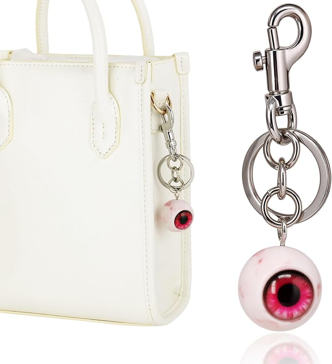 Cherry Bag Charm for Handbag, Big-Apple Strawberry Fruit Bag Charm Cherry Car Accessories KeyChain