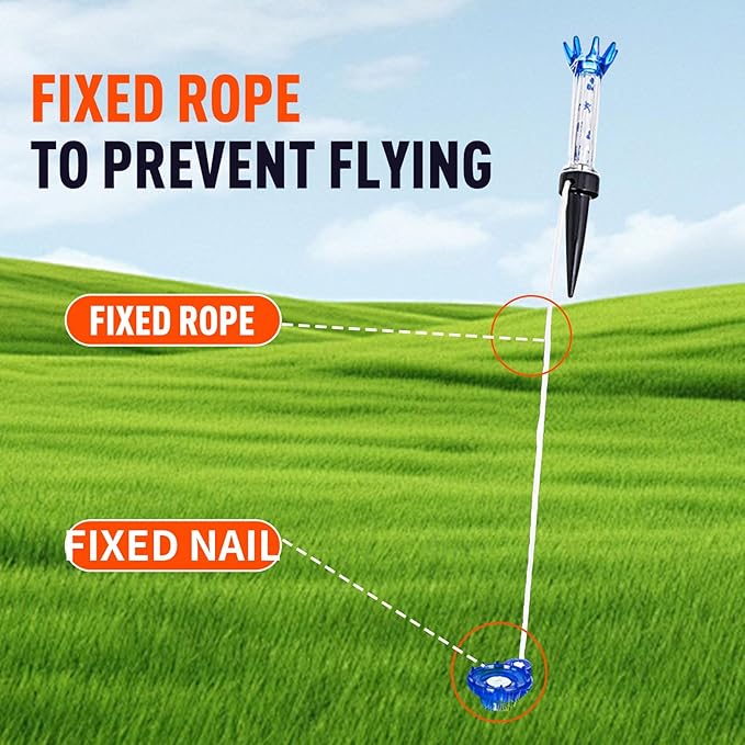 Golf Tee with String, 4Pcs Portable Spring Golf Practice Tees Magnetic Support for Driving Range and Practice Mat Golf Tees Unbreakable Magnet Tee Rubber Tee Indoor Outdoor