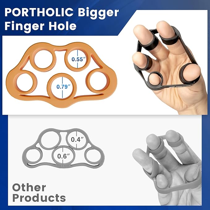 4 Pack Hand Exerciser Grip Strengthener, Finger Stretcher Hand Grip Resistance Bands Hand Strengthener Hand Strengthening Forearm Exerciser for Arthritis