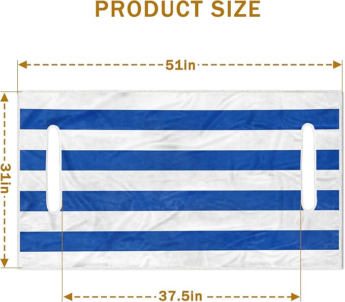 YOKYHOM Golf Cart Seat Covers, Stripes Blue Golf Cart Seat Towel Blanket Keeps Seat Comfortable and Clean, 100% Microfiber, 51''x 31'', for EZGO, Yamaha, Club Car and More 2-Seat Golf Carts