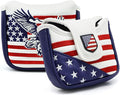 Golf Putter Cover USA Mallet Putter Headcover with Magnetic Closure Leather Golf Club Covers for Most Brand