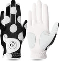 FINGER TEN Stylish Golf Gloves Women with Ball Marker 1 Pack for Left or Right Hand, Breathable Glove with Fashion Patterns for Ladies Right Left Handed Golfer