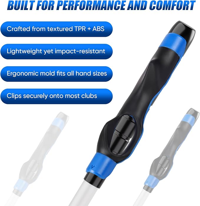Golf Grip Trainer for Right & Left Hand, Swing Training Aid for Correct Hand Position, Anti-Slip Golf Grip Attachment, Muscle Memory Golf Practice Tool for Beginners & Pros