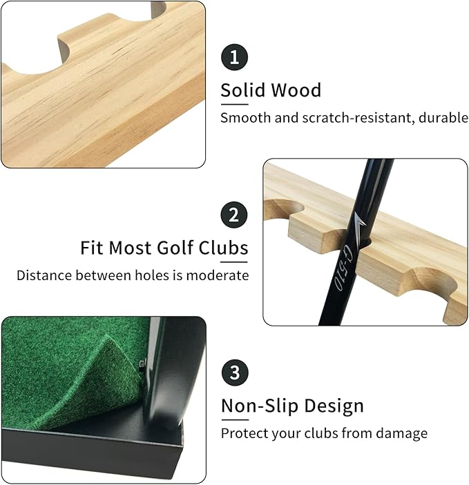 Crestgolf Golf Club Organizers Golf Club Display Golf Putter Rack (9-Hole or 18-Hole or 27-Hole for You to Choose) (Update-9-hole)