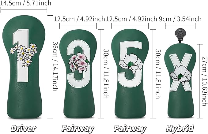 Premium Golf Club Head Cover - Fits Most Clubs, Heavy-Duty Construction, Protects Against Scratches and Damage, Specifically Designed for Hybrid and Fairway Woods.