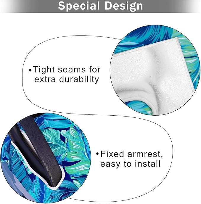 AQQA Golf Cart Seat Covers, Tropical Palm Leaf-Boho-Marble Microfiber Golf Cart Seat Blanket, Golf Blanket, Golf Accessories, Golf Cart Seat Towel Fits All 2-Seat Golf Carts, 55"x 32"