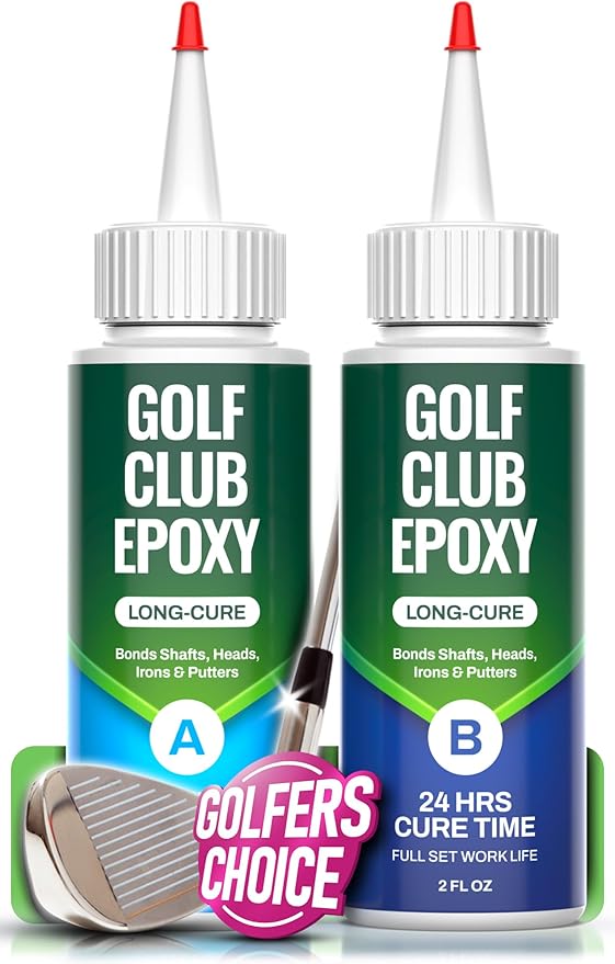 Golf Club Epoxy – Epoxy Glue for Golf Club Repair for All Golf Shafts, Heads, Drivers, Putters, and Irons, Works on Graphite & Steel Shafts